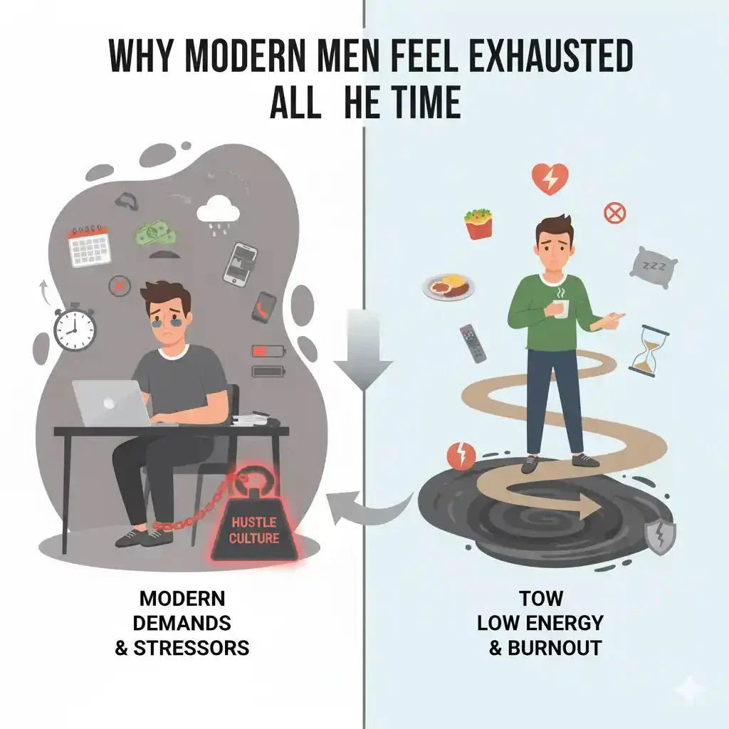 Why Modern Men Feel Exhausted All the Time - Royal Honey Malaysia Official