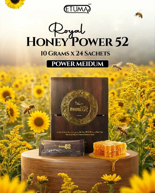Royal Honey Power 52 Honey Pack – 24 Sachets × 10g | Etumax Royal Honey