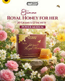 Etumax Royal Honey for Her in 12 sachets, showcasing golden honey packs designed for women, from Malaysia.